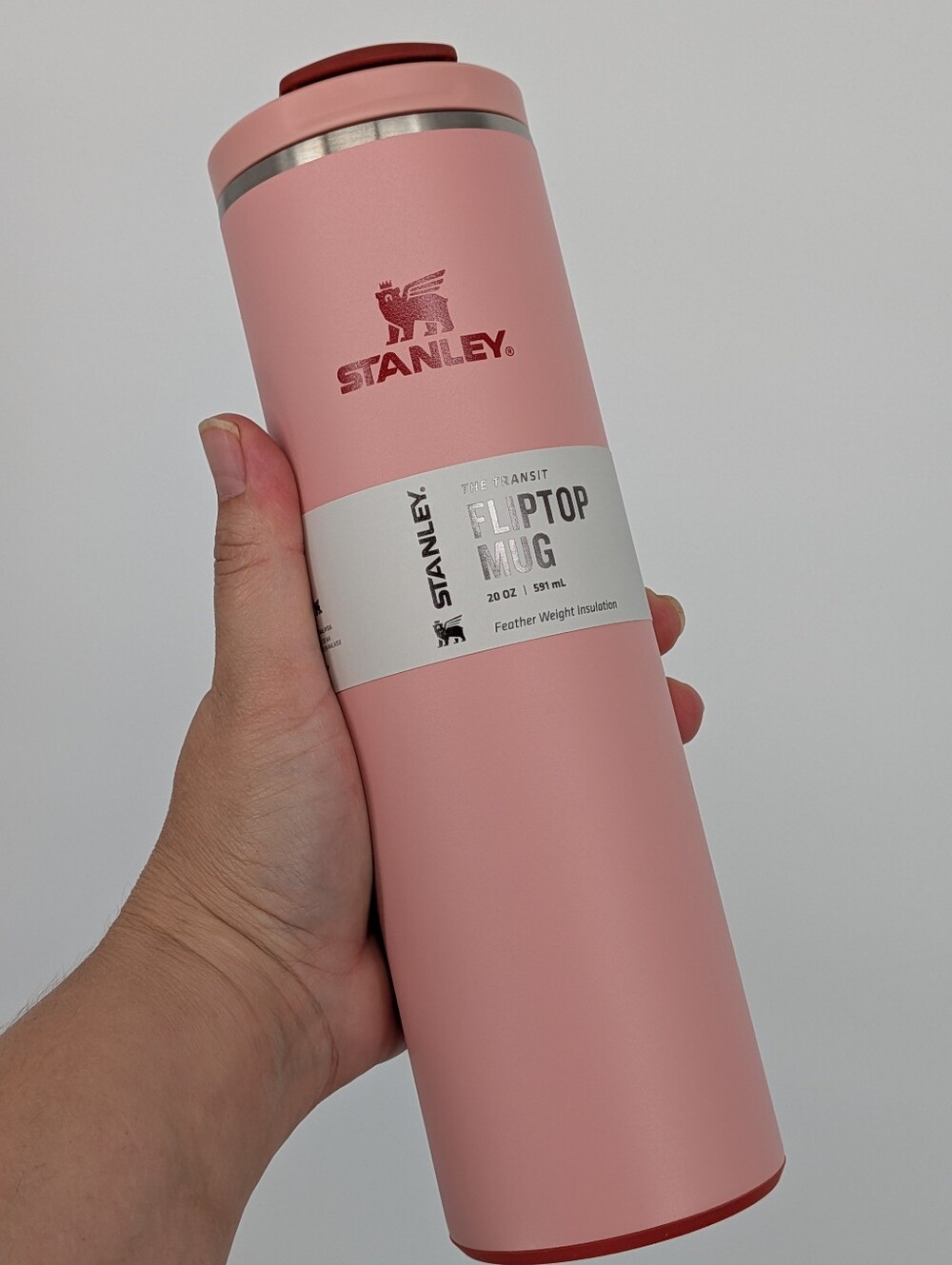 new STANLEY Aerolight Transit flit top mug Bottle cup 20 oz peach rose ORIGINAL